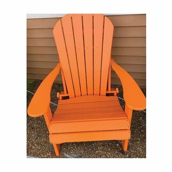 Kd Bufe 40 x 32 x 33 in. Folding Adirondack Chair, Tangerine KD2471758